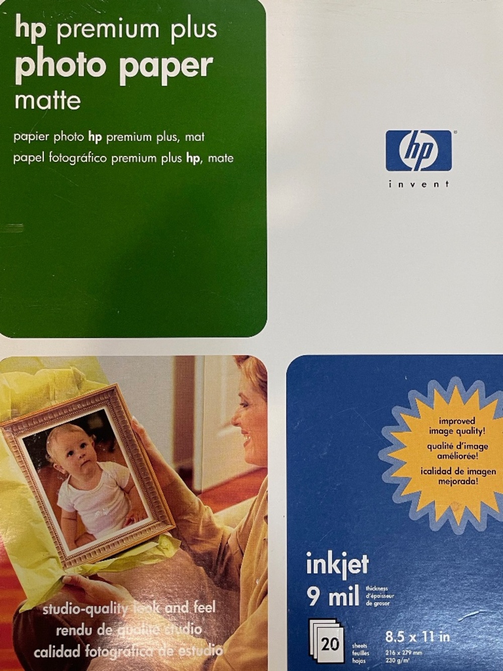 New, Opened Pack of 18 Premium Plus Matte Photo Paper